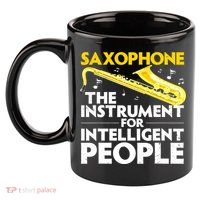 Funny Saxophone Art Sax Lover Saxophone Player 11oz C Handle Ceramic Mug