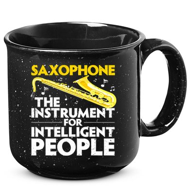 Funny Saxophone Art Sax Lover Saxophone Player 15oz Campfire Ceramic Mug