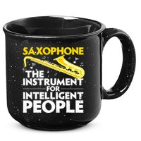 Funny Saxophone Art Sax Lover Saxophone Player 15oz Campfire Ceramic Mug