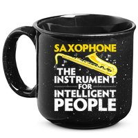 Funny Saxophone Art Sax Lover Saxophone Player 15oz Campfire Ceramic Mug