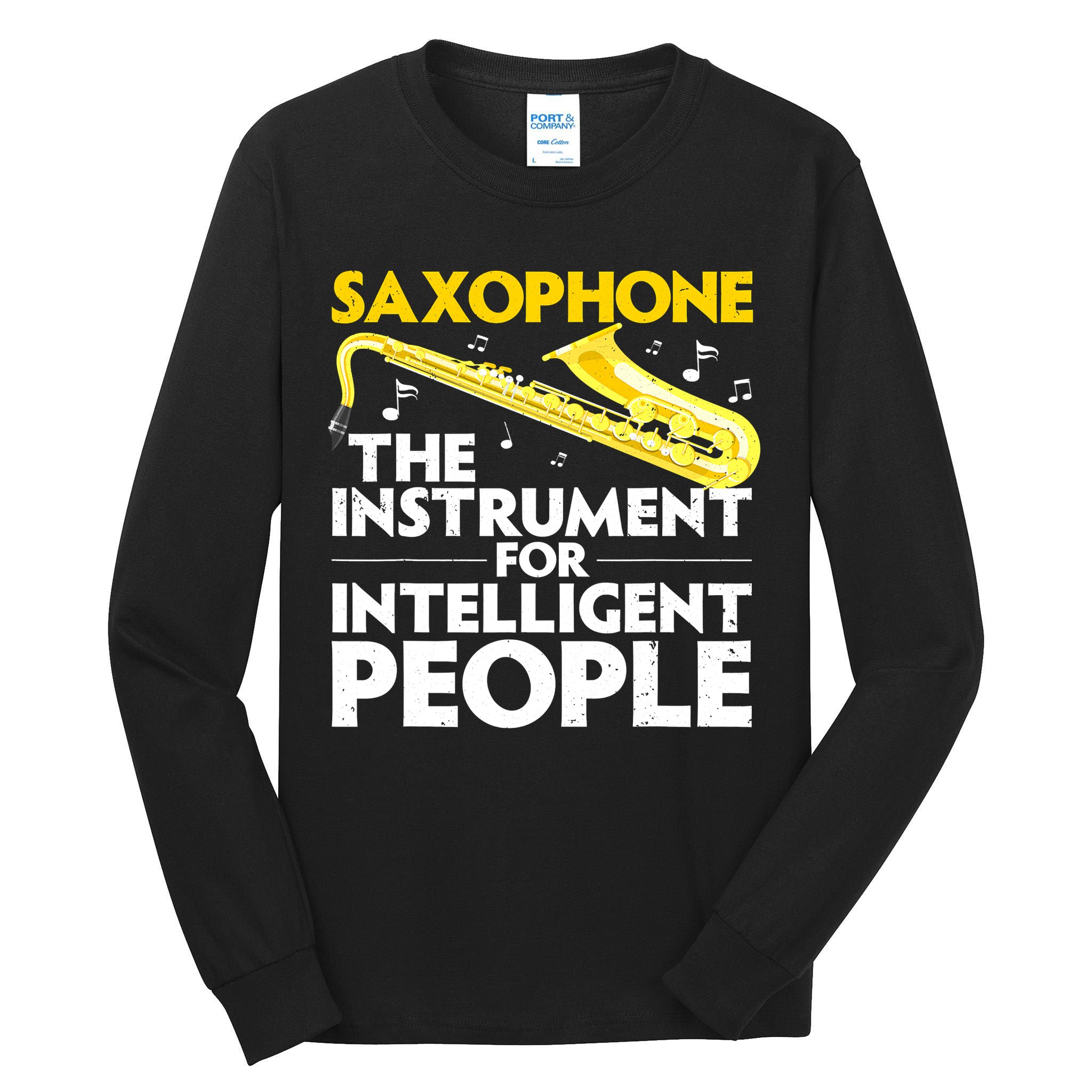 Funny Saxophone Art Sax Lover Saxophone Player Tall Long Sleeve T-Shirt