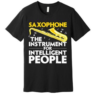 Funny Saxophone Art Sax Lover Saxophone Player Premium T-Shirt