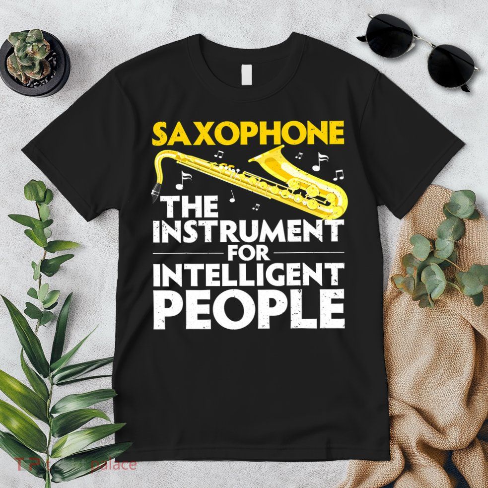 Funny Saxophone Art Sax Lover Saxophone Player Premium T-Shirt