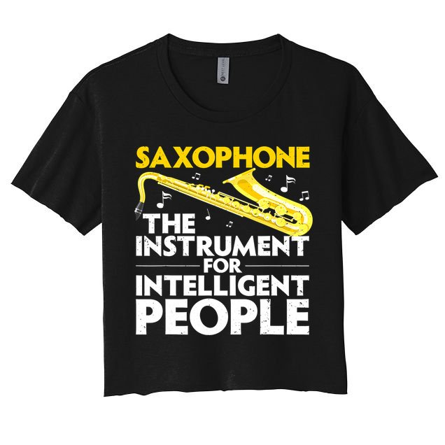 Funny Saxophone Art Sax Lover Saxophone Player Crop Top