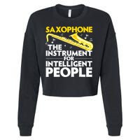 Funny Saxophone Art Sax Lover Saxophone Player Cropped Pullover Crew