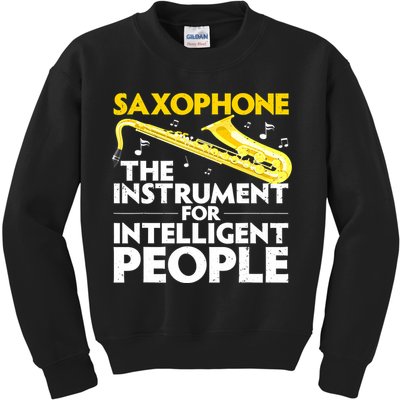 Funny Saxophone Art Sax Lover Saxophone Player Kids Sweatshirt