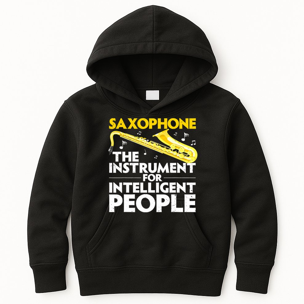 Funny Saxophone Art Sax Lover Saxophone Player Kids Hoodie
