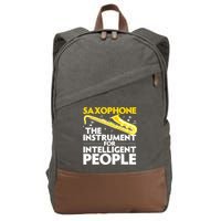 Funny Saxophone Art Sax Lover Saxophone Player Cotton Canvas Backpack