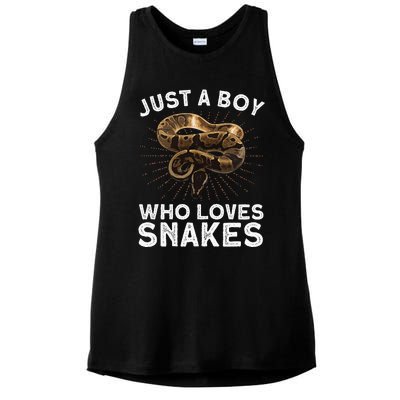 Funny Snake Art Reptile Animal Snake Lover Ladies PosiCharge Tri-Blend Wicking Tank