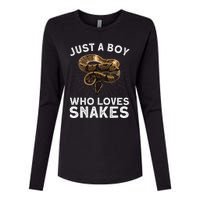 Funny Snake Art Reptile Animal Snake Lover Womens Cotton Relaxed Long Sleeve T-Shirt