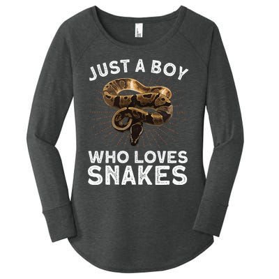 Funny Snake Art Reptile Animal Snake Lover Women's Perfect Tri Tunic Long Sleeve Shirt