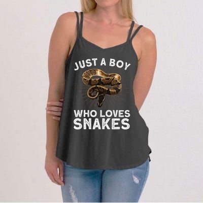 Funny Snake Art Reptile Animal Snake Lover Women's Strappy Tank