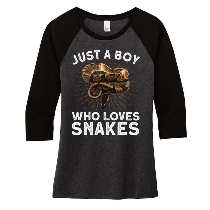 Funny Snake Art Reptile Animal Snake Lover Women's Tri-Blend 3/4-Sleeve Raglan Shirt