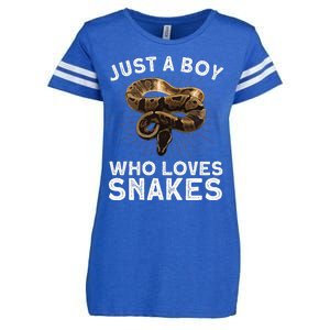 Funny Snake Art Reptile Animal Snake Lover Enza Ladies Jersey Football T-Shirt