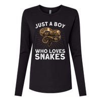 Funny Snake Art For Boy Kids Men Reptile Animal Snake Lover Womens Cotton Relaxed Long Sleeve T-Shirt