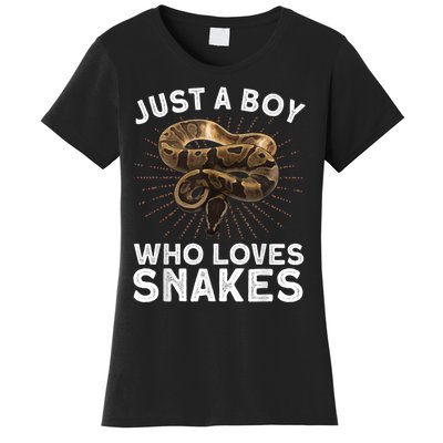 Funny Snake Art For Boy Kids Men Reptile Animal Snake Lover Women's T-Shirt