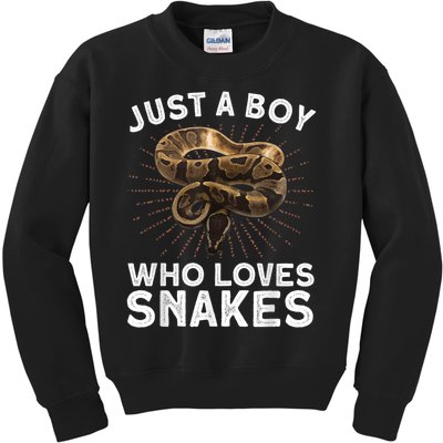 Funny Snake Art For Boy Kids Men Reptile Animal Snake Lover Kids Sweatshirt