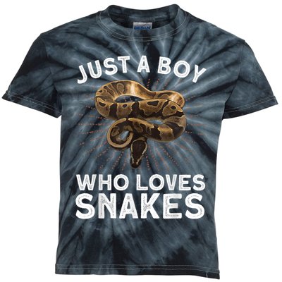 Funny Snake Art For Boy Kids Men Reptile Animal Snake Lover Kids Tie-Dye T-Shirt