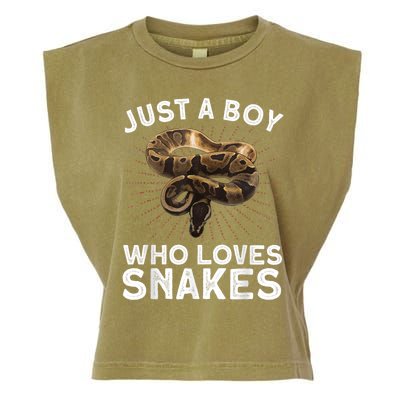 Funny Snake Art For Boy Kids Men Reptile Animal Snake Lover Garment-Dyed Women's Muscle Tee