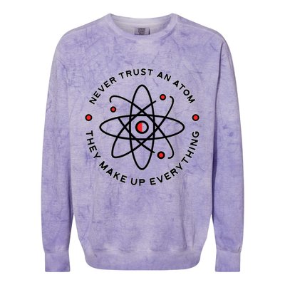 Funny Science Atom Design Colorblast Crewneck Sweatshirt