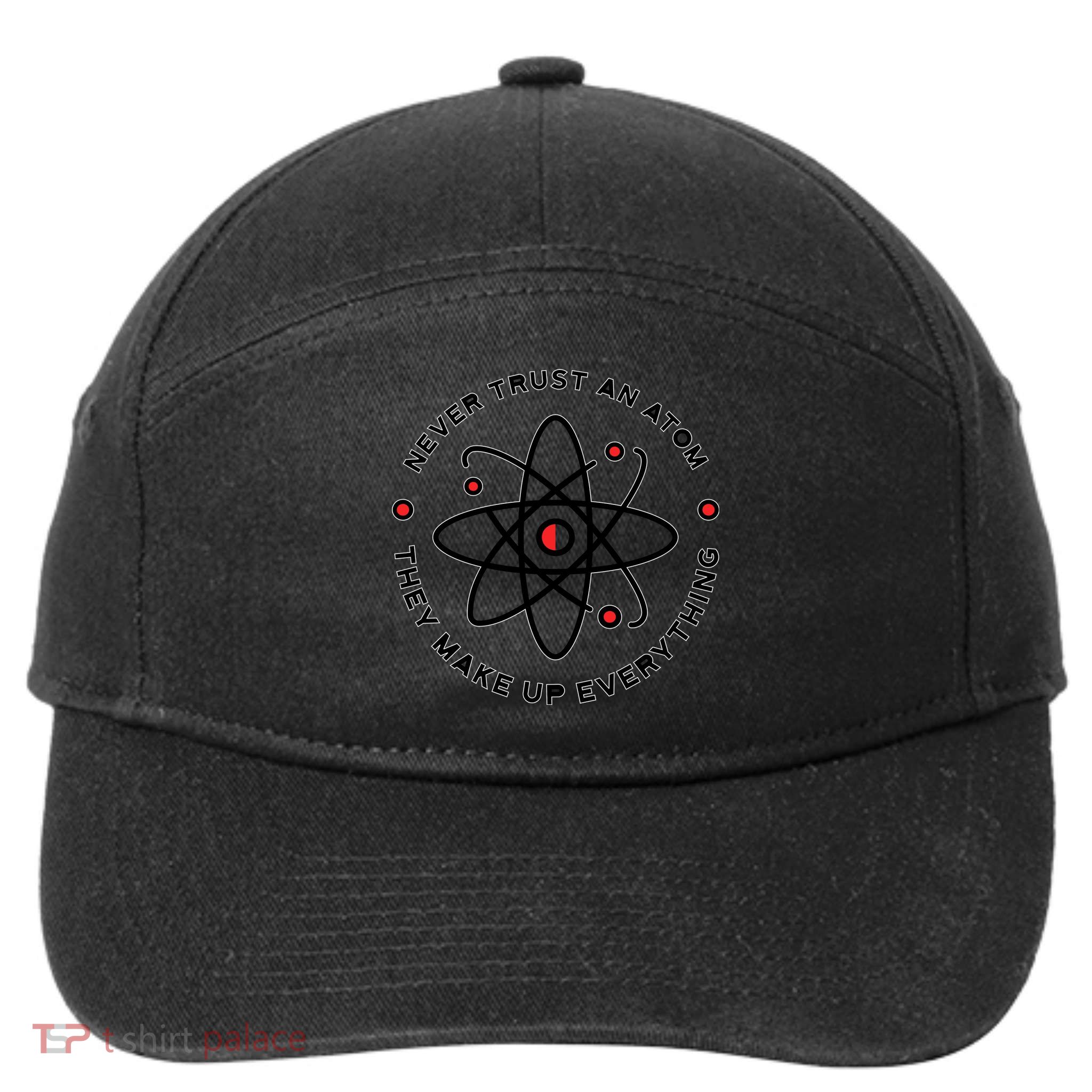 Funny Science Atom Design 7-Panel Snapback Hat