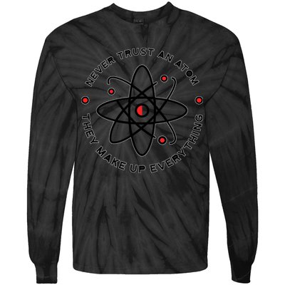 Funny Science Atom Design Tie-Dye Long Sleeve Shirt