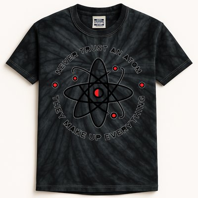 Funny Science Atom Design Kids Tie-Dye T-Shirt