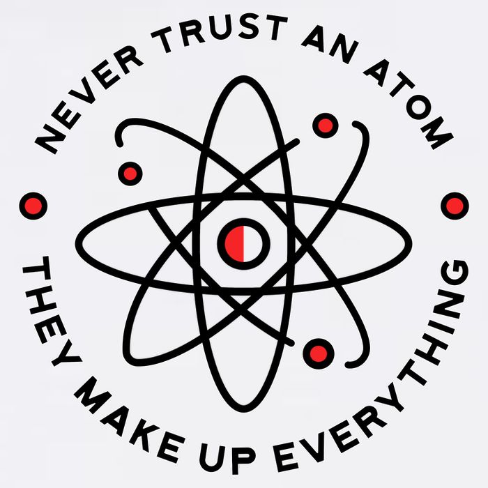 Funny Science Atom Design Poster