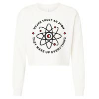 Funny Science Atom Design Cropped Pullover Crew