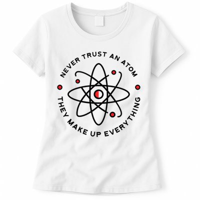 Funny Science Atom Design Womens T-Shirt