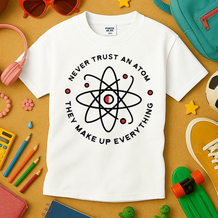 Funny Science Atom Design Kids T-Shirt