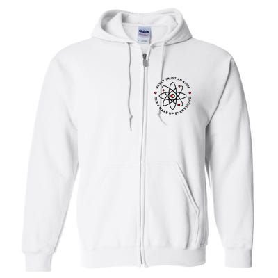 Funny Science Atom Design Full Zip Hoodie