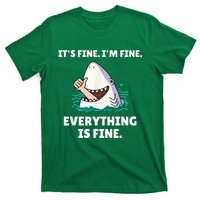 Funny Shark Attack It’s Fine I’m Fine Everything Is Fine T-Shirt