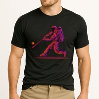 Funny Space Astronaut Baseball Cooling Performance Crew T-Shirt