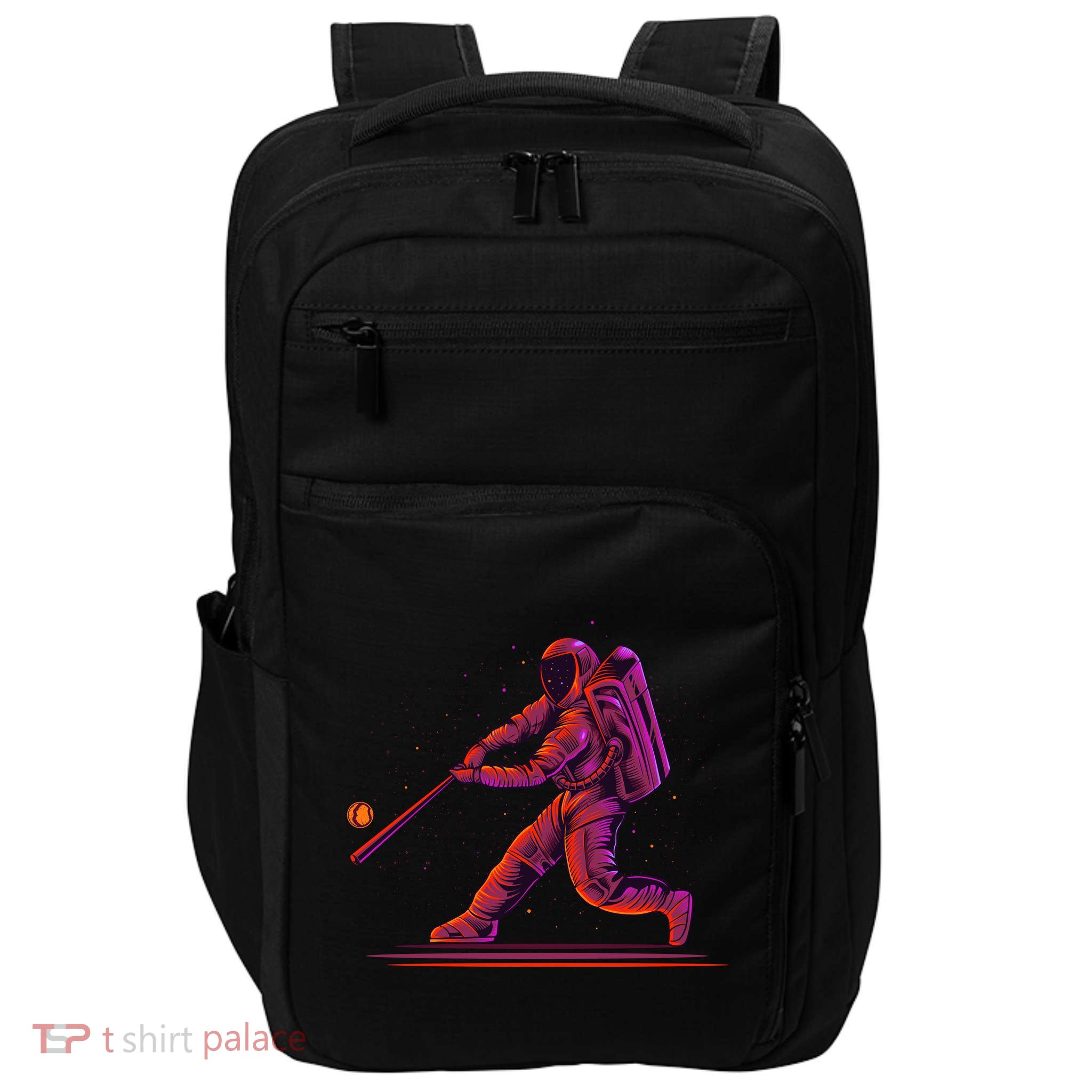 Funny Space Astronaut Baseball Impact Tech Backpack