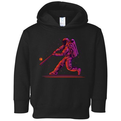 Funny Space Astronaut Baseball Toddler Hoodie