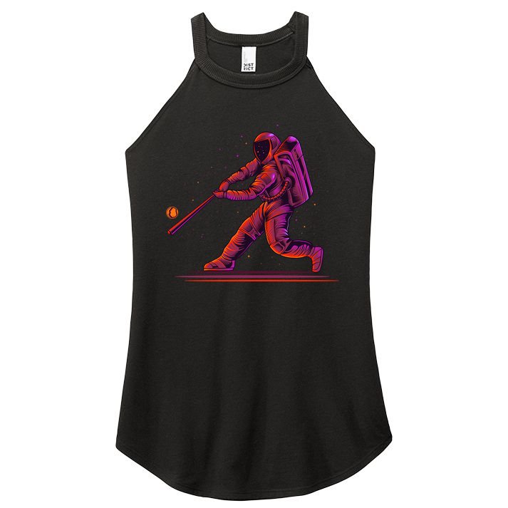 Funny Space Astronaut Baseball Women's Perfect Tri Rocker Tank