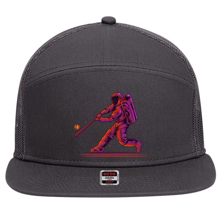 Funny Space Astronaut Baseball 7 Panel Mesh Trucker Snapback Hat