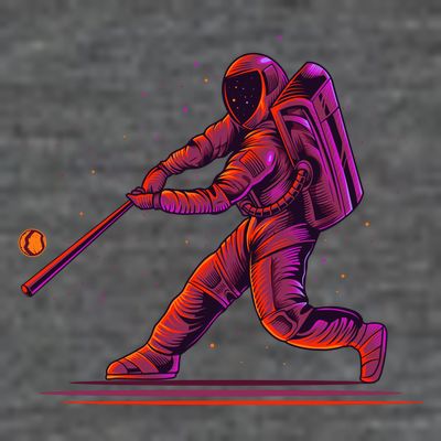 Funny Space Astronaut Baseball T-Shirt
