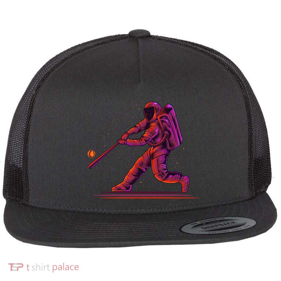 Funny Space Astronaut Baseball Flatbill Hat