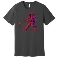 Funny Space Astronaut Baseball Premium T-Shirt