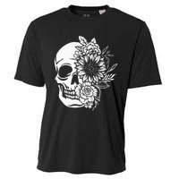 Floral Skull And Rose Magic Skull Cooling Performance Crew T-Shirt