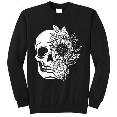 Floral Skull And Rose Magic Skull Sweatshirt