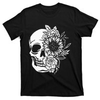 Floral Skull And Rose Magic Skull T-Shirt