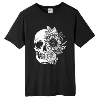 Floral Skull And Rose Magic Skull Tall Fusion ChromaSoft Performance T-Shirt