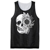 Floral Skull And Rose Magic Skull Mesh Reversible Basketball Jersey Tank