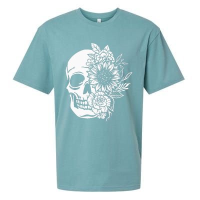 Floral Skull And Rose Magic Skull Sueded Cloud Jersey T-Shirt