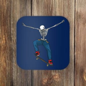 Funny Skateboard Art For Women Skateboarder Skeleton Coaster