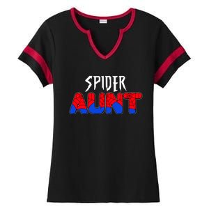 Funny Spider Aunt Matching Family Shirts Ladies Halftime Notch Neck Tee