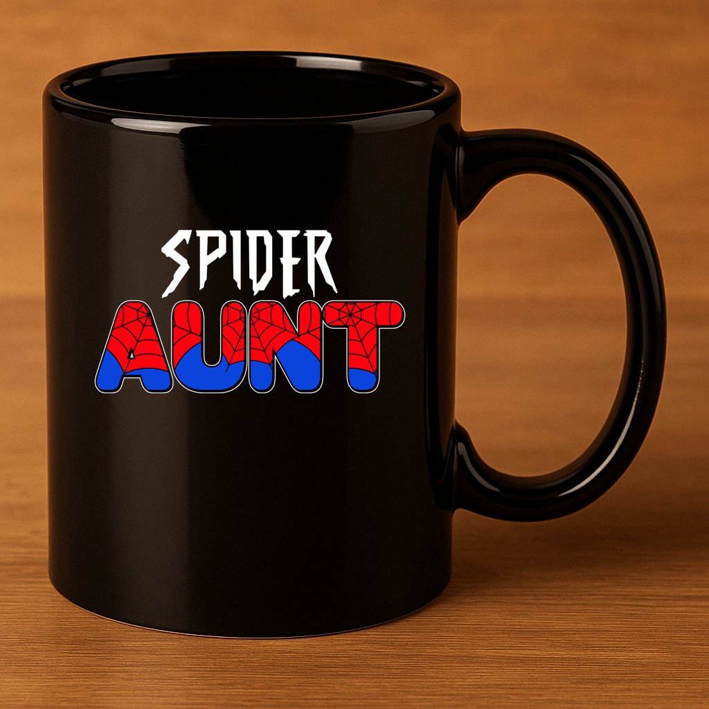 Funny Spider Aunt Matching Family Shirts 11oz C Handle Ceramic Mug